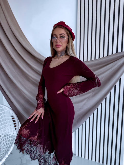 Adīta kleita "EMBER FIRE 552" - BORDO